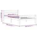 Miniatyrbilde 6 av 6: vidaXL Sengeramme hvit heltre furu 100x200 cm