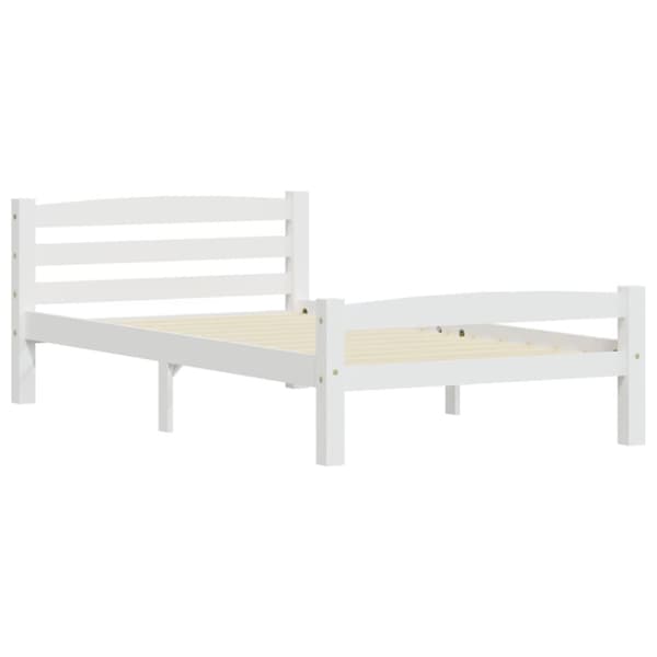 vidaXL Sengeramme hvit heltre furu 100x200 cm