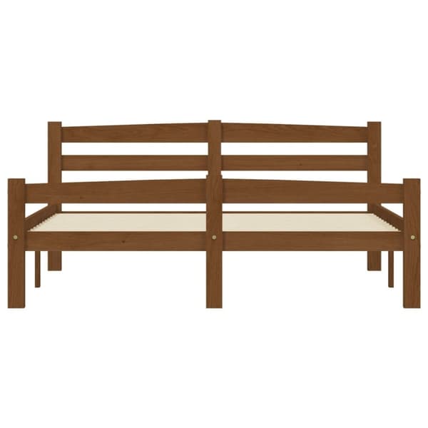 vidaXL sengeramme uden madras massivt fyrretræ 140x200 cm honningbrun