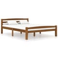 Miniatyrbillede 1 af 6: vidaXL sengeramme uden madras massivt fyrretræ 140x200 cm honningbrun