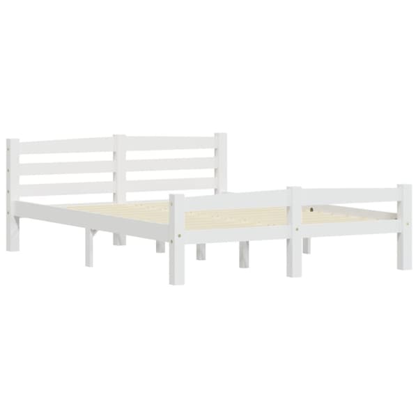 vidaXL Sengeramme hvit heltre furu 120x200 cm