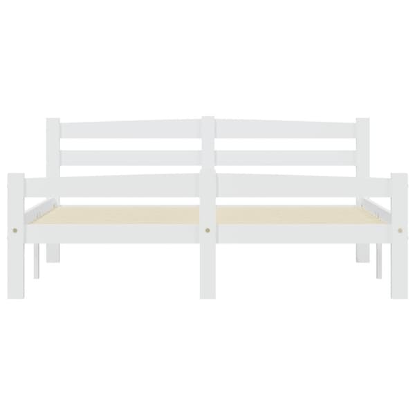 vidaXL Sengeramme hvit heltre furu 120x200 cm