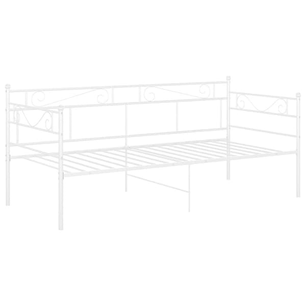 vidaXL Ramme til sovesofa hvit metall 90x200 cm