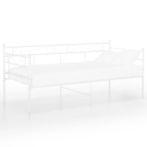 vidaXL Ramme til sovesofa hvit metall 90x200 cm