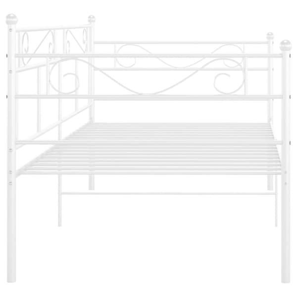 vidaXL sengestel til sovesofa 90x200 cm metal hvid