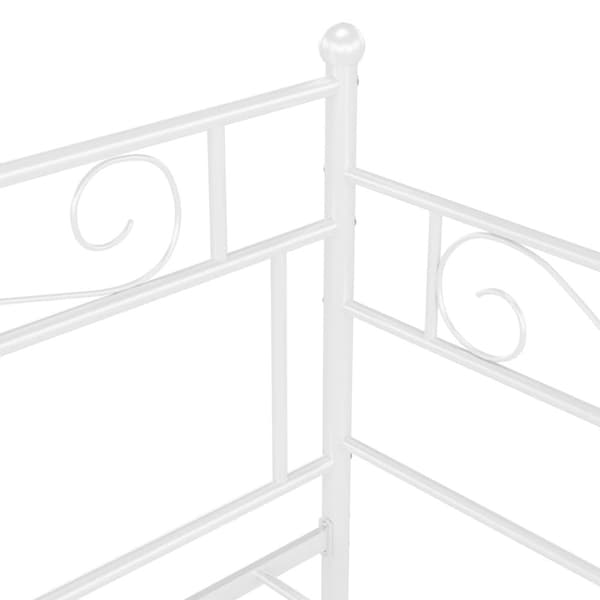 vidaXL sengestel til sovesofa 90x200 cm metal hvid