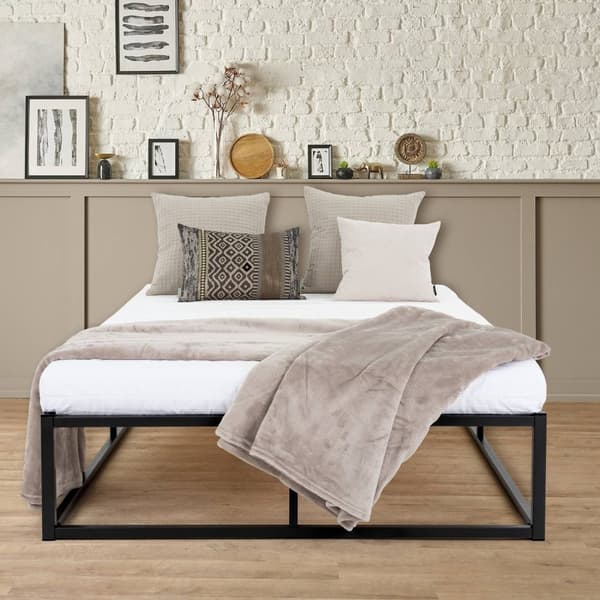 ML Design Metalbädd 120x200cm på stålram med slattram, svart, sängram av metall, robust, ljusmontering, säng för barns sovrum tonåringar vuxna