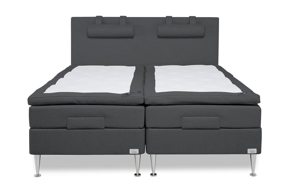 LENOX Ställbar Säng 180 Medium/Fast + Sänggavel Antracit