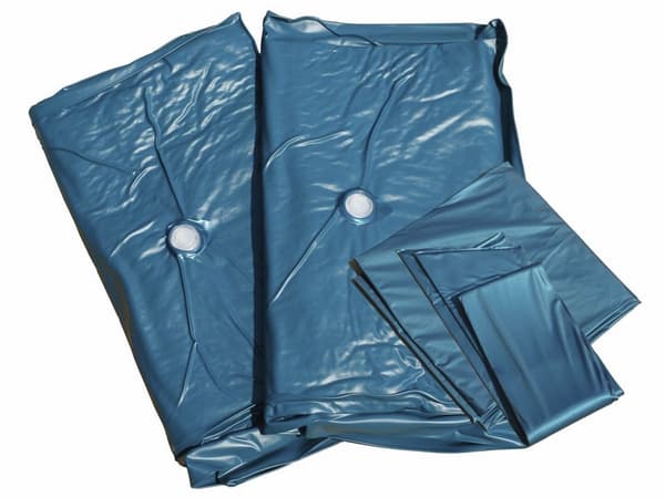 Vattensäng med Sängbord Konstläder Vit 160 x 200 cm King Size Låg Profil Japandi Sovrum