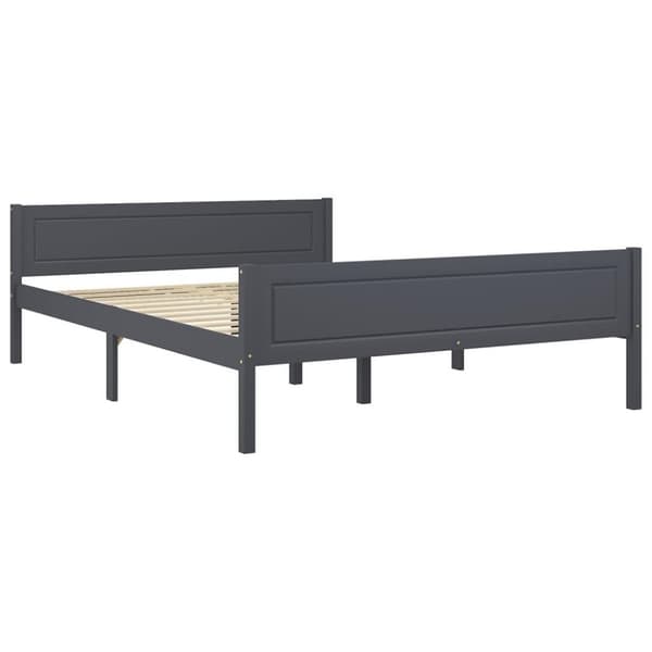 vidaXL Sengeramme heltre furu grå 120x200 cm