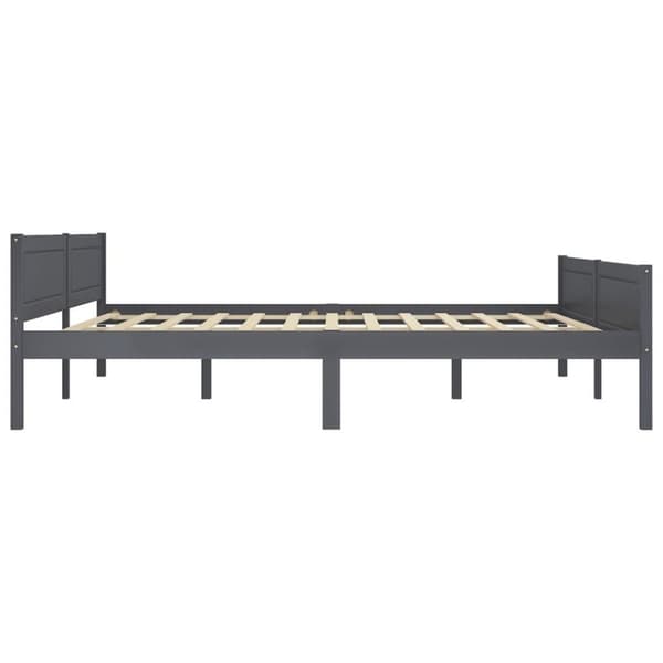 vidaXL Sengeramme heltre furu grå 180x200 cm