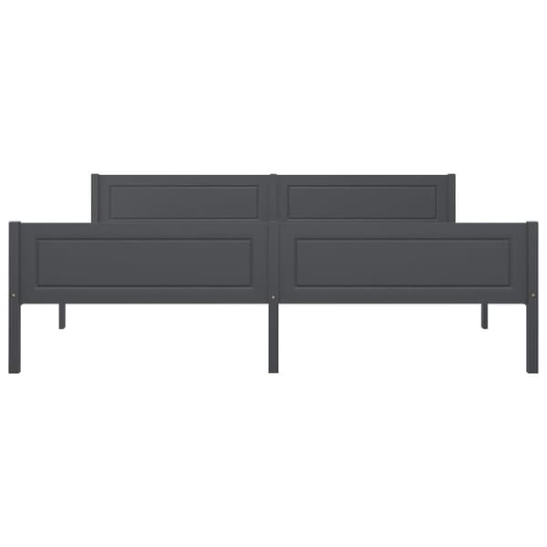 vidaXL Sengeramme heltre furu grå 180x200 cm