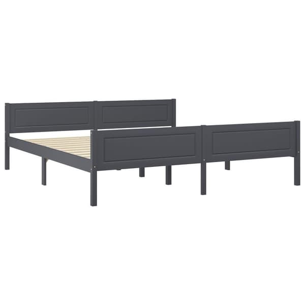 vidaXL Sengeramme heltre furu grå 180x200 cm