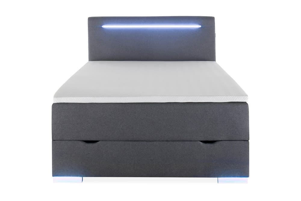 OLANCHA Sängpaket Ramsäng 120x200 cm Antracit/Krom