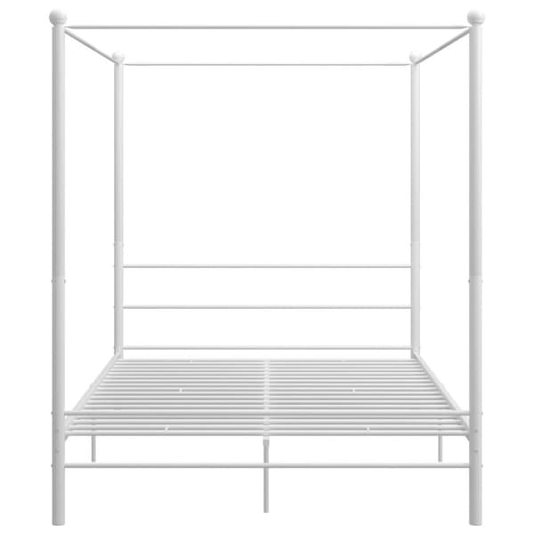 vidaXL Himmelsengeramme hvit metall 160x200 cm