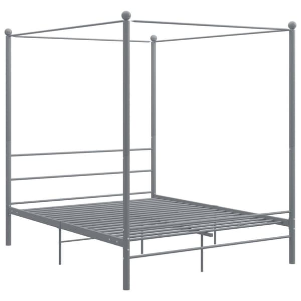 vidaXL sengestel til himmelseng 160x200 cm metal grå