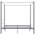 Miniatyrbilde 3 av 6: vidaXL Himmelsengeramme grå metall 160x200 cm