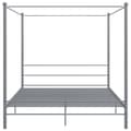 Miniatyrbilde 4 av 6: vidaXL Himmelsengeramme grå metall 180x200 cm