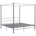 Miniatyrbilde 2 av 6: vidaXL Himmelsengeramme grå metall 180x200 cm