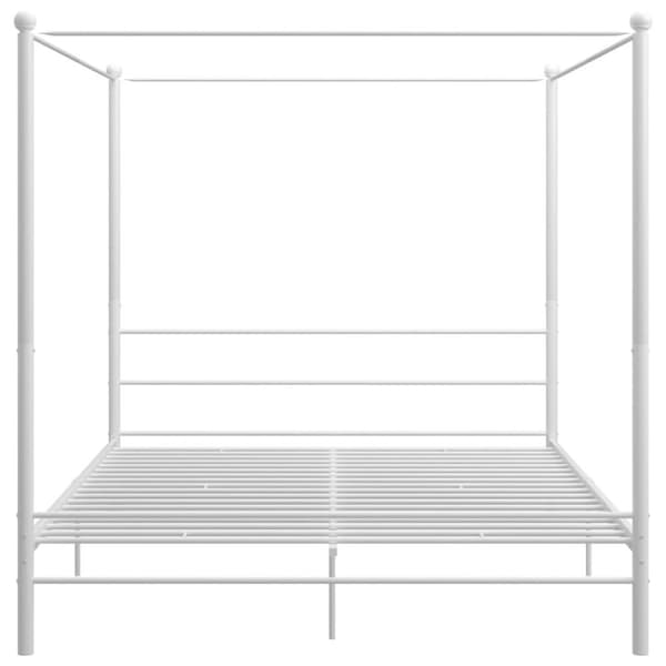 vidaXL Himmelsäng vit metall 180x200 cm