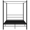 Miniatyrbillede 4 af 6: vidaXL sengestel til himmelseng 160x200 cm metal sort