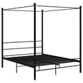 Miniatyrbillede 2 af 6: vidaXL sengestel til himmelseng 160x200 cm metal sort