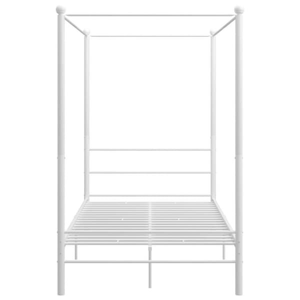 vidaXL sengestel til himmelseng 120x200 cm metal hvid