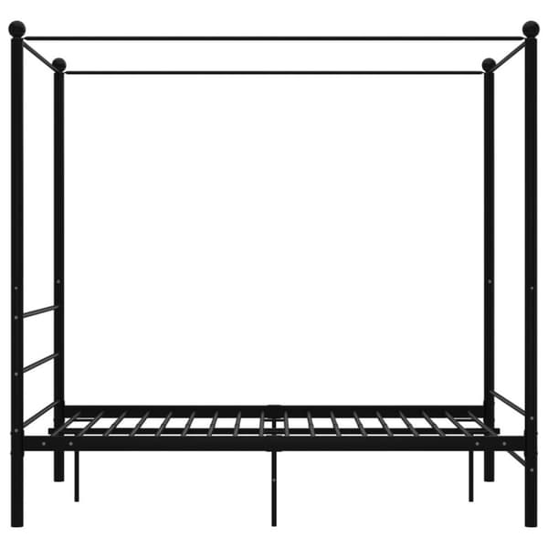 vidaXL Himmelsengeramme svart metall 120x200 cm