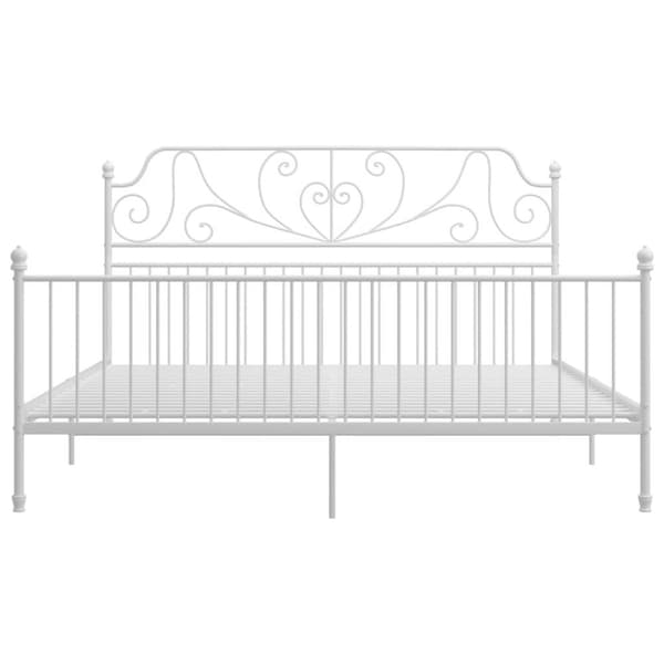 vidaXL sengestel 180x200 cm metal hvid