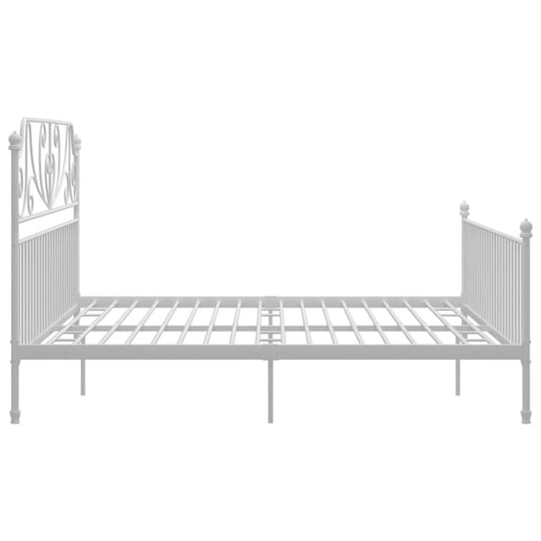vidaXL sengestel 180x200 cm metal hvid