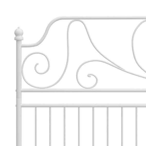vidaXL sengestel 180x200 cm metal hvid