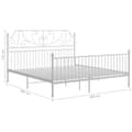 Miniatyrbillede 6 af 6: vidaXL sengestel 180x200 cm metal hvid