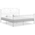 Miniatyrbillede 1 af 6: vidaXL sengestel 180x200 cm metal hvid
