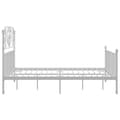 Miniatyrbilde 4 av 6: vidaXL Sengeramme hvit metall 160x200 cm