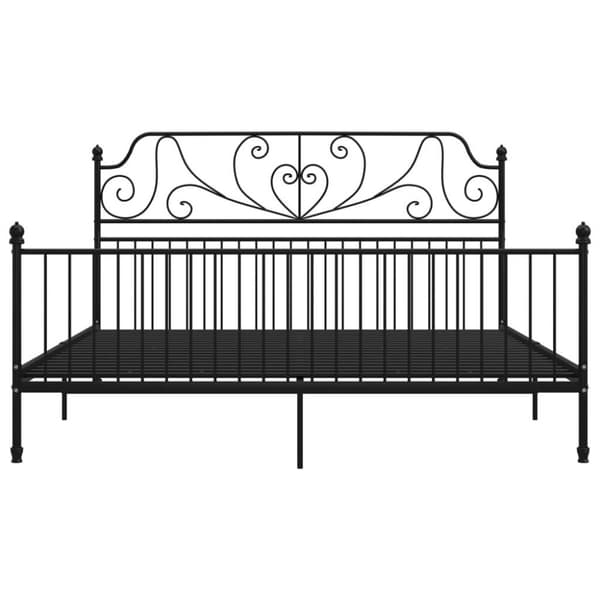 vidaXL Sängram svart metall 180x200 cm