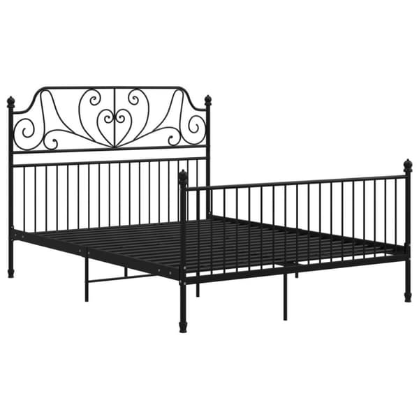 vidaXL Sengeramme svart metall 160x200 cm