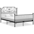 Miniatyrbilde 1 av 6: vidaXL Sengeramme svart metall 160x200 cm