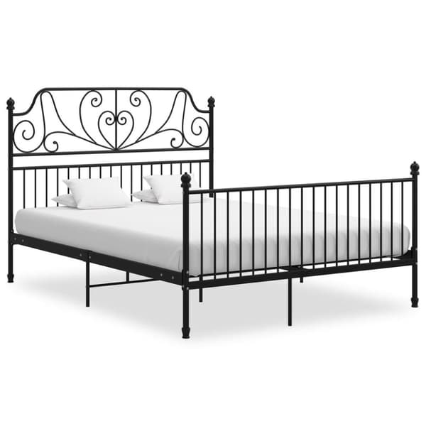 vidaXL Sengeramme svart metall 160x200 cm