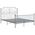 Miniatyrbilde 2 av 7: vidaXL Sengeramme grå metall 160x200 cm