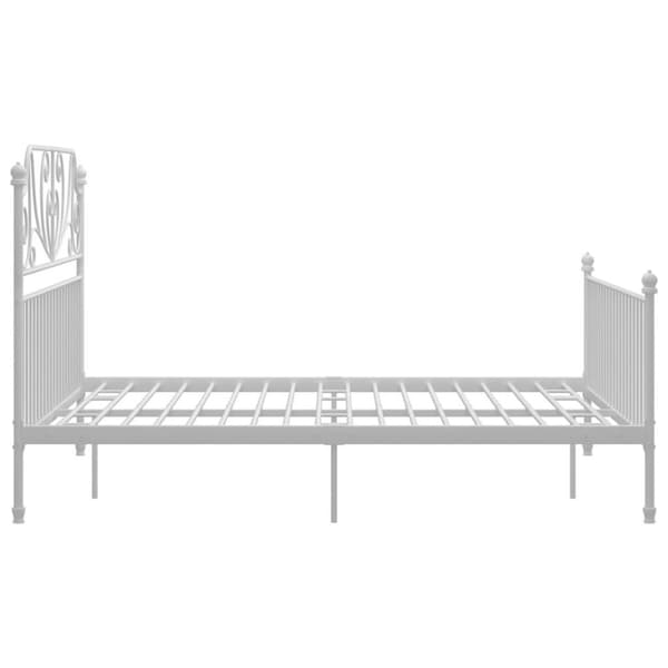 vidaXL Sängram vit metall 140x200 cm