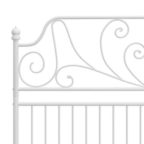 vidaXL Sängram vit metall 140x200 cm