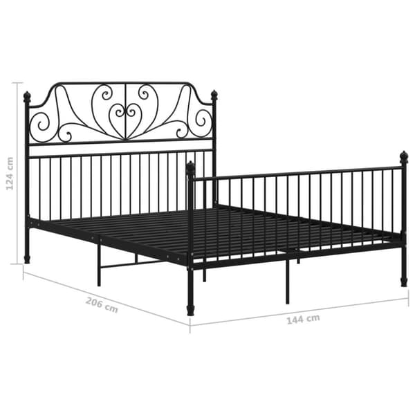 vidaXL sengestel 140x200 cm metal sort