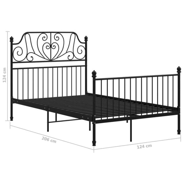 vidaXL sengestel 120x200 cm metal sort