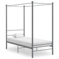 Miniatyrbilde 1 av 6: vidaXL Himmelsengeramme grå metall 90x200 cm