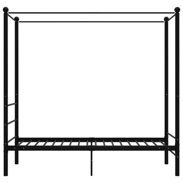 vidaXL sengestel til himmelseng 90x200 cm metal sort