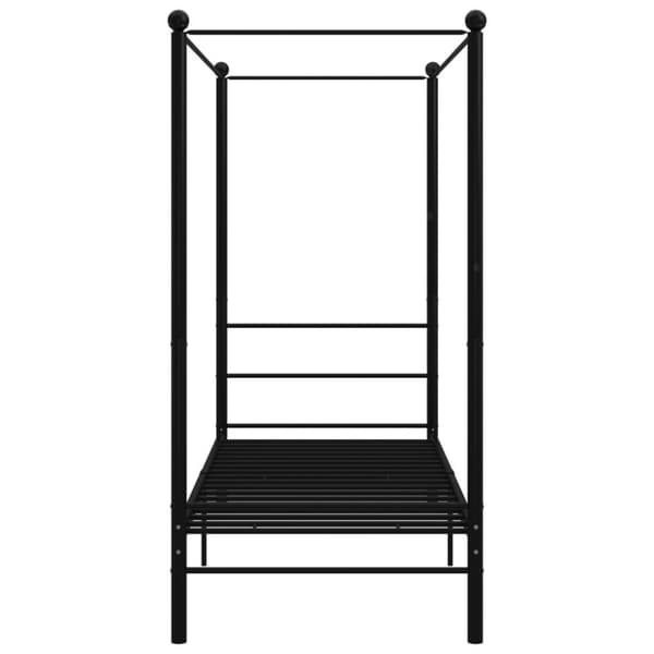 vidaXL sengestel til himmelseng 90x200 cm metal sort