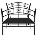 Miniatyrbilde 3 av 6: vidaXL Sengeramme med fotballdesign svart metall 90x200 cm