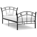 Miniatyrbilde 1 av 6: vidaXL Sengeramme med fotballdesign svart metall 90x200 cm