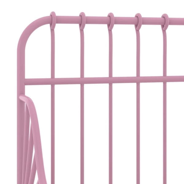 vidaXL udvideligt sengestel 80x130/200 cm metal pink