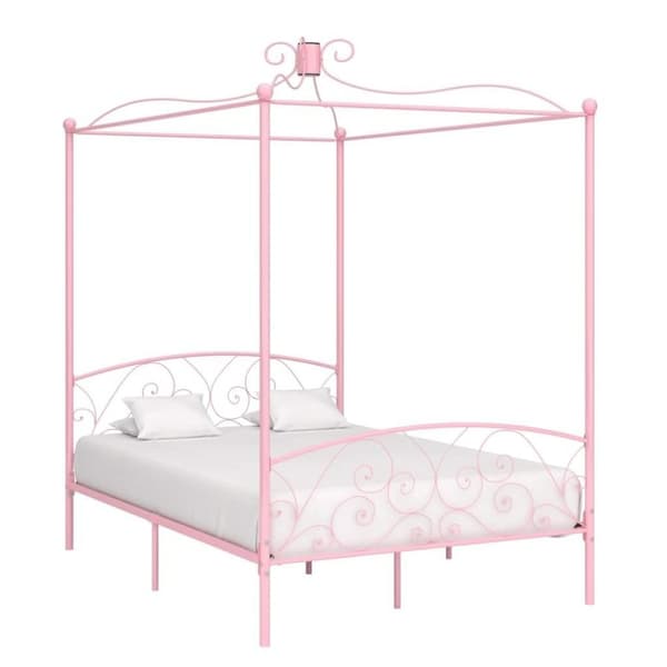 Medina Summy Bed vaaleanpunainen metalli 120x200 cm